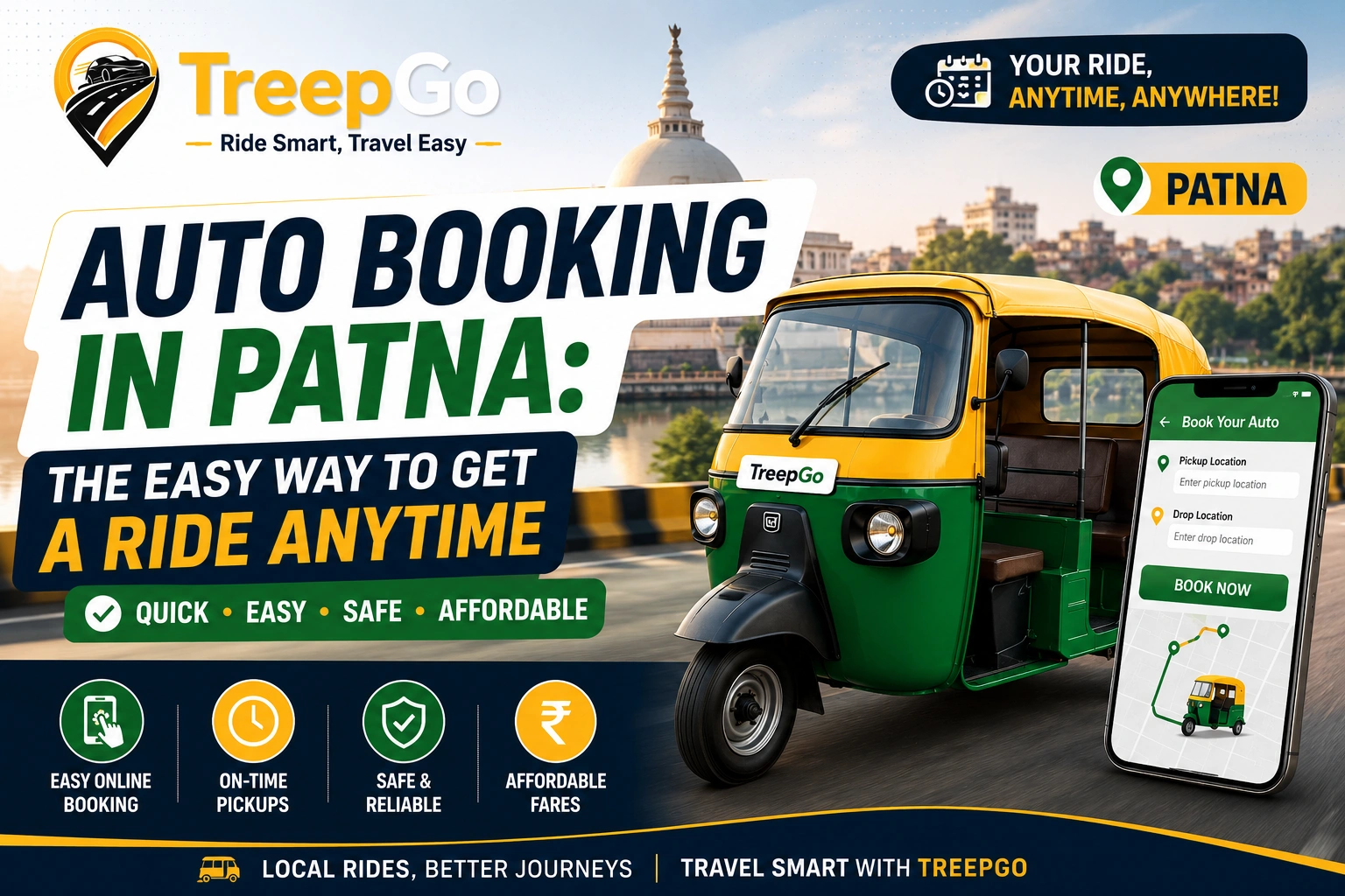 Auto Booking in Patna for easy, convenient, and affordable local rides
