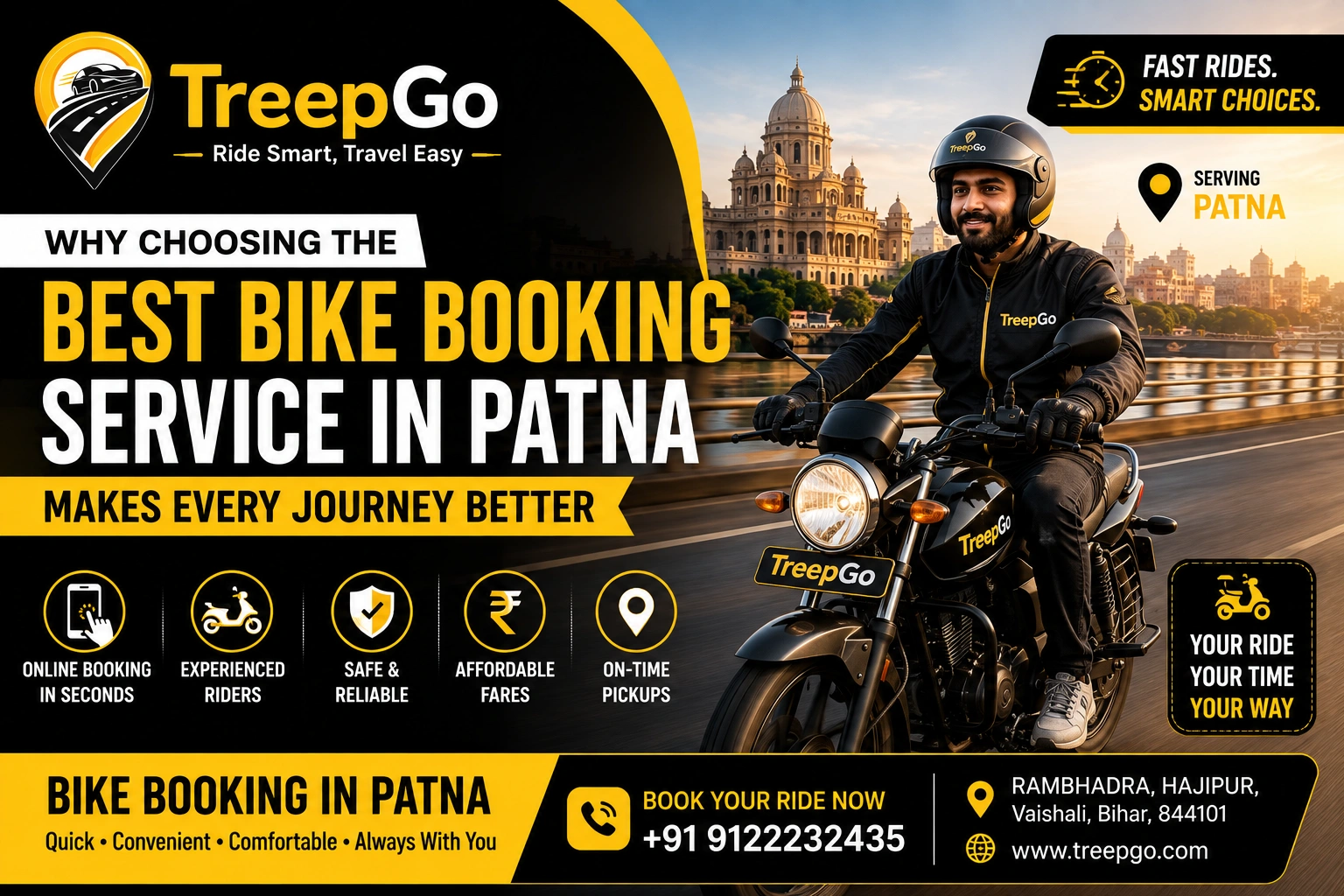 Bike Booking in Patna for fast, safe, and convenient bike rides