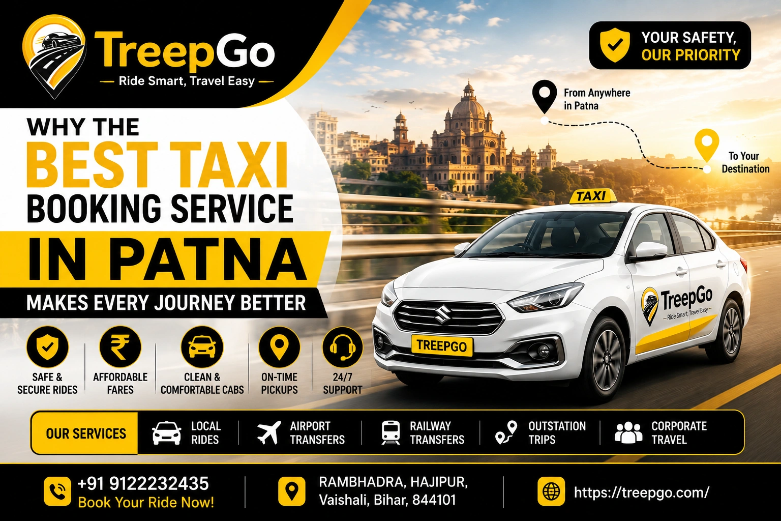 Why best taxi booking service in patna makes every journey better
