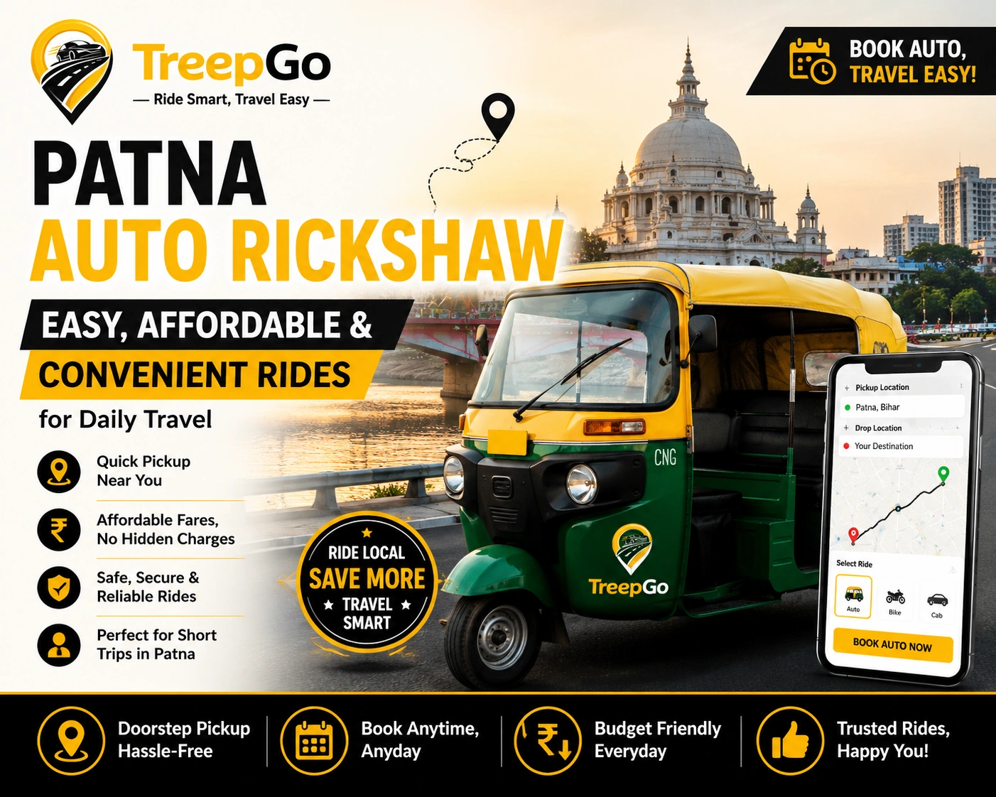 Patna auto rickshaw for easy and affordable daily rides