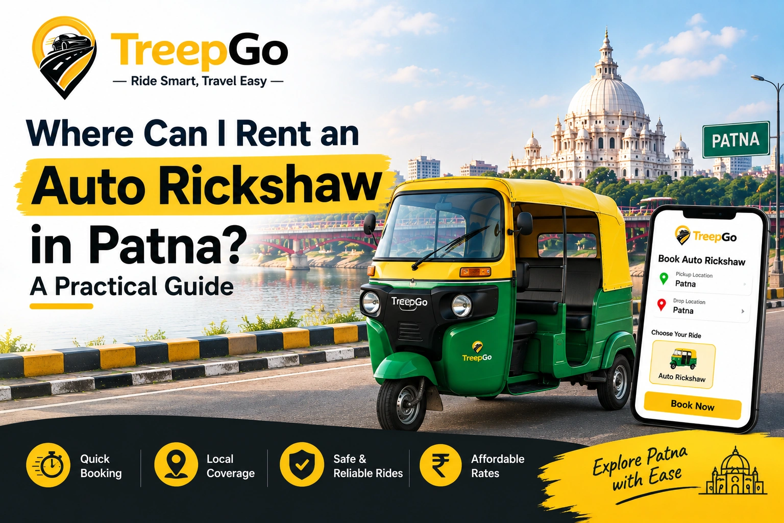 Rent an Auto Rickshaw in Patna for convenient local travel