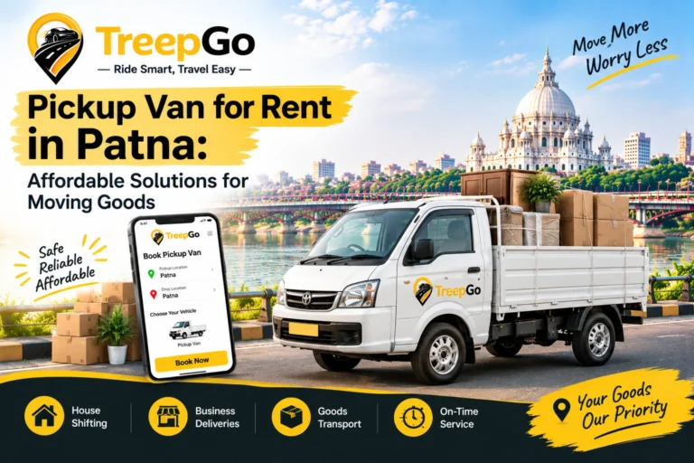 Pickup Van for Rent in Patna for affordable goods transportation