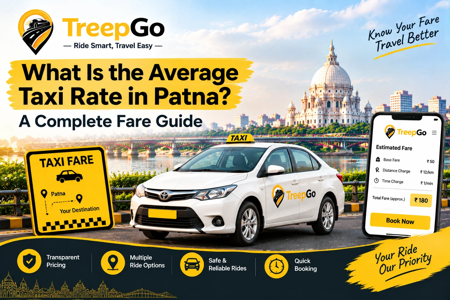 Taxi rate in Patna for local travel and online cab booking